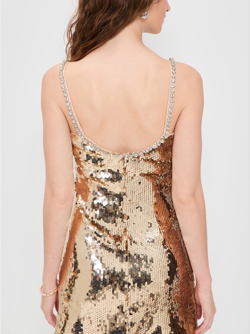 Retrofete Aderyn Gold Sequin Mini Dress - Picture 4 of 7